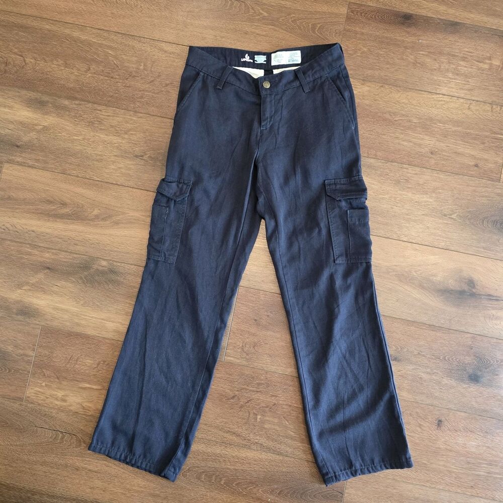 LAPCO FR Womens Cargo Pants Sz 2 SHORT Blue Flame Resistant 30x29 Cat 2 Work
